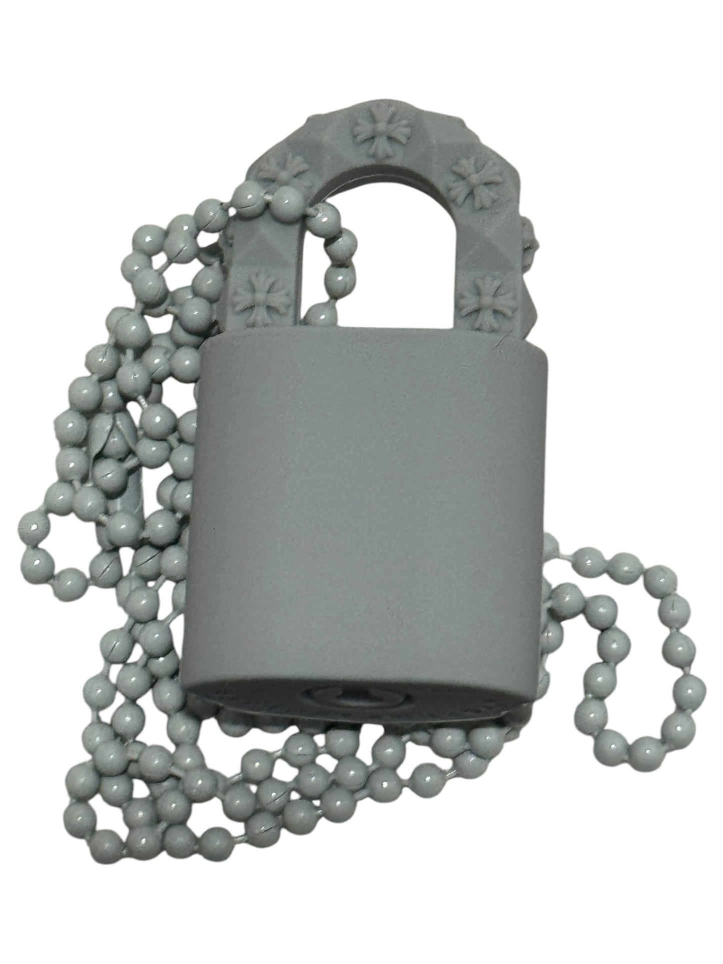 Chrome Hearts Silicone Lock Necklace Grey