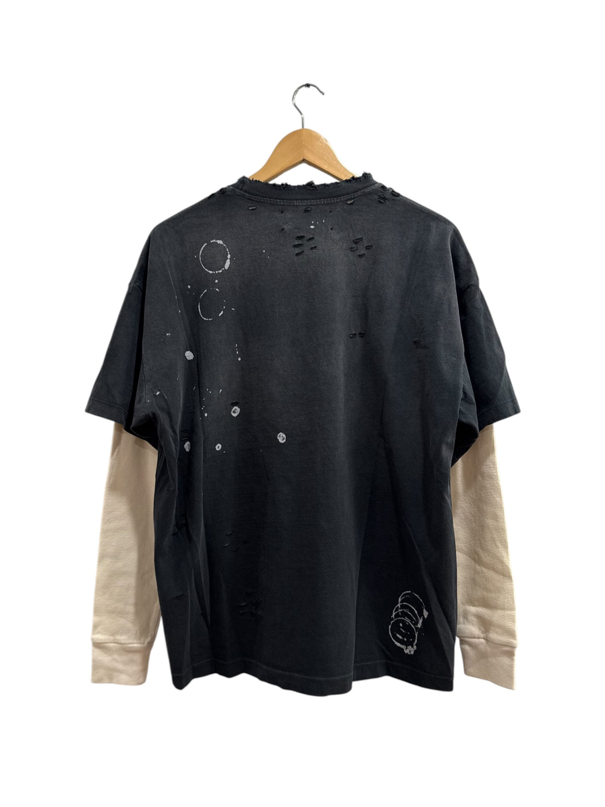 Satoshi Nakamoto Bleached Luke Thermal Tee Black White