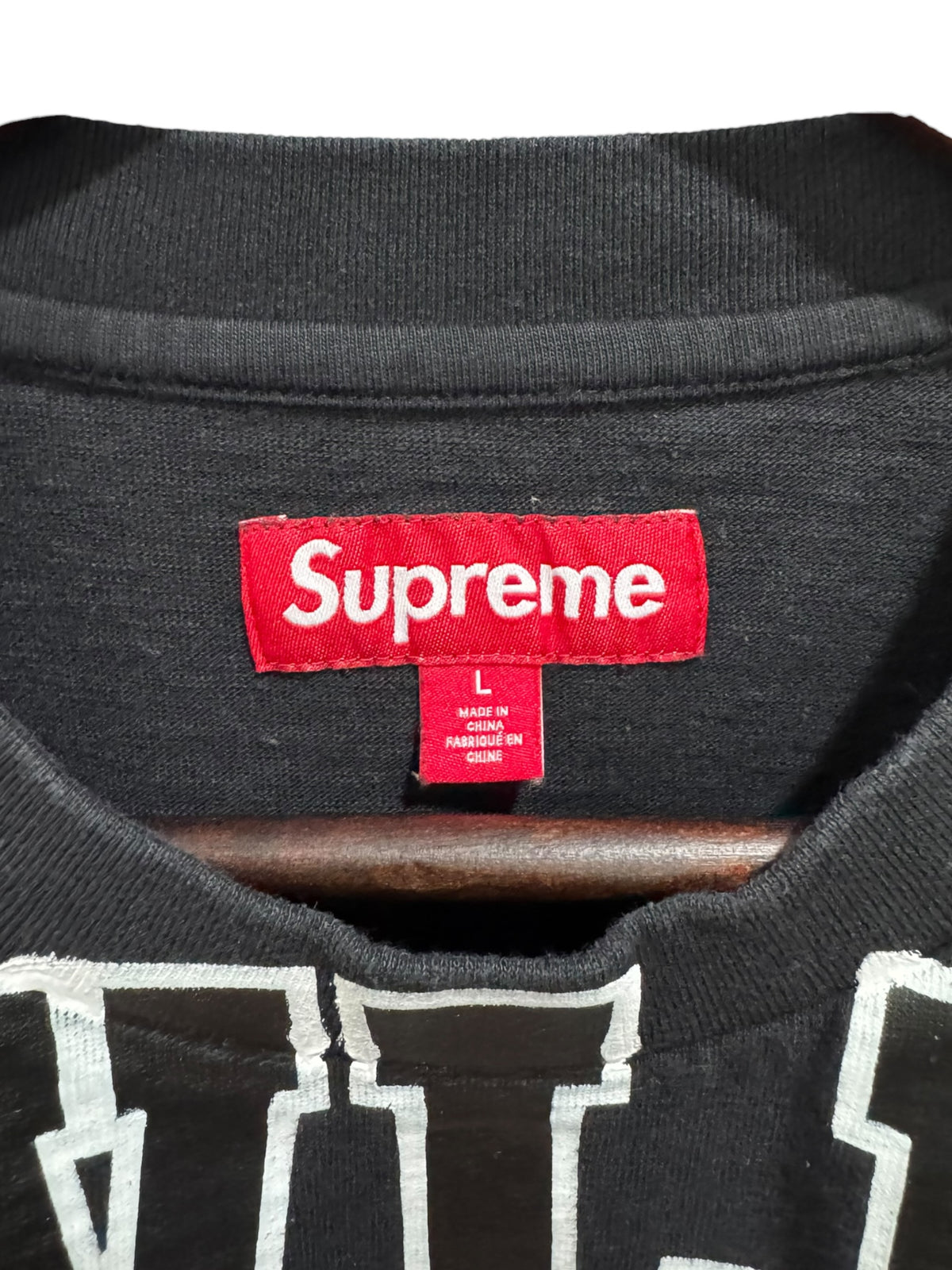 Supreme Overprint Knowledge Tee Black