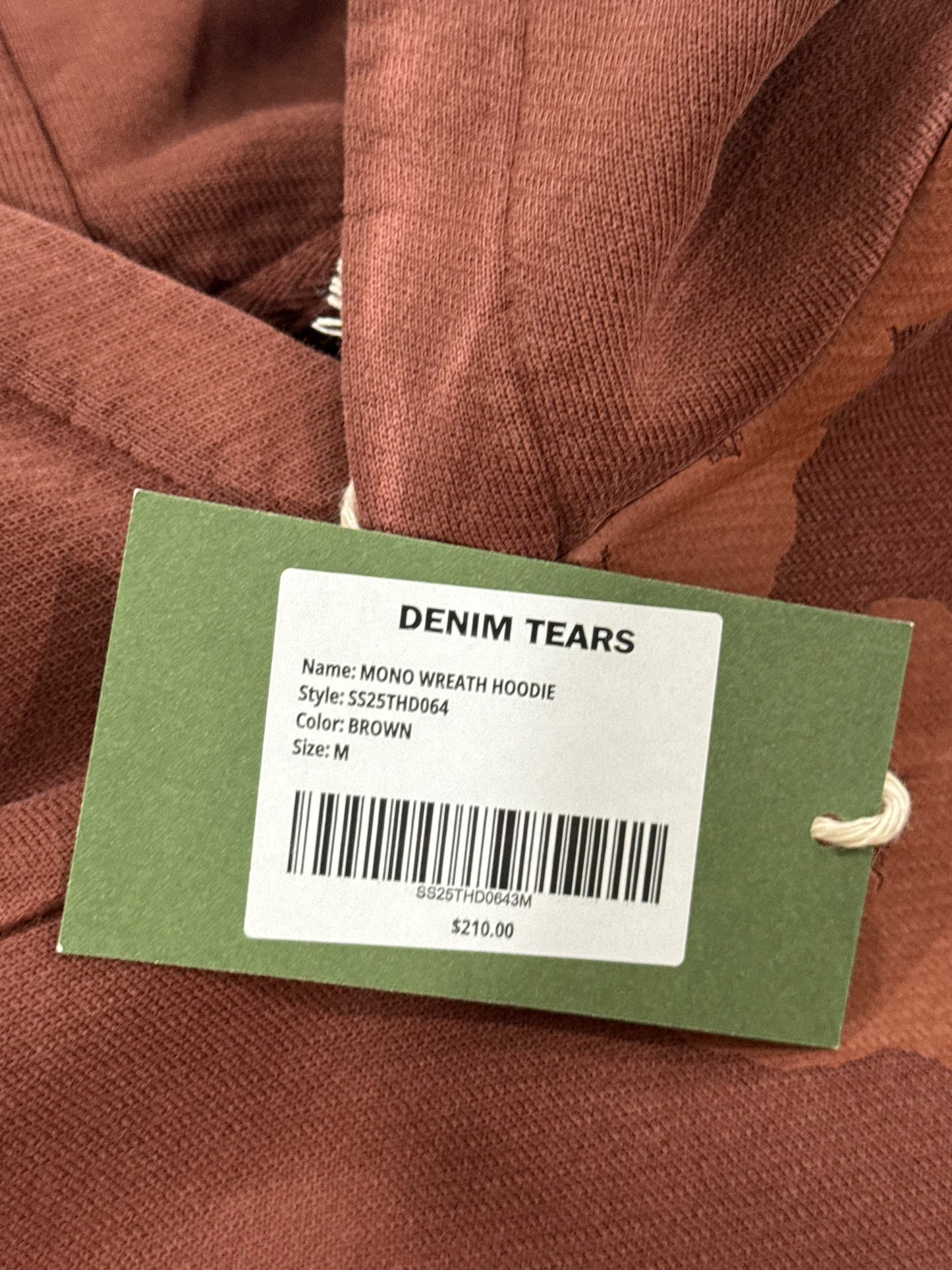 Denim Tears Mono Cotton Wreath Hoodie Brown