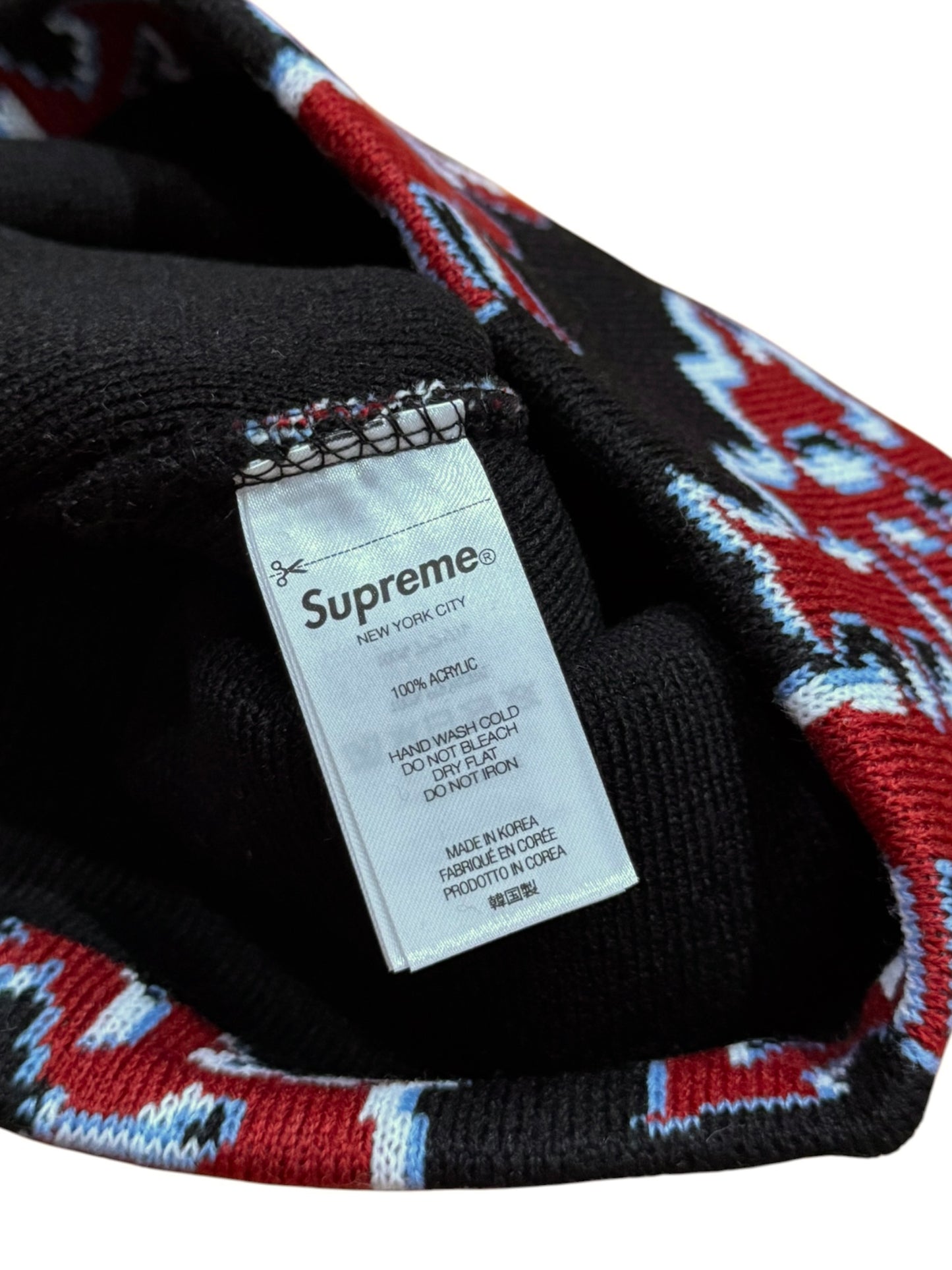 Supreme Slanted Gothic Outline Beanie Black