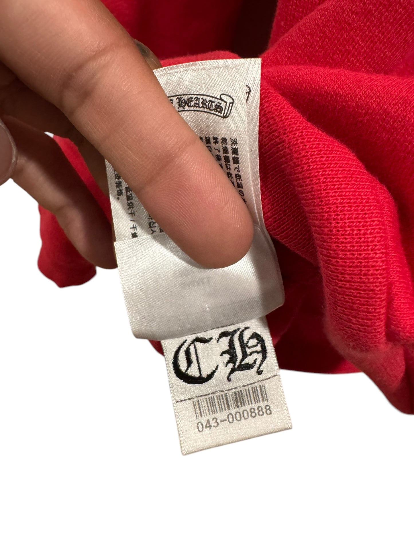 Chrome Hearts Online Exclusive Scroll Logo Hoodie Red