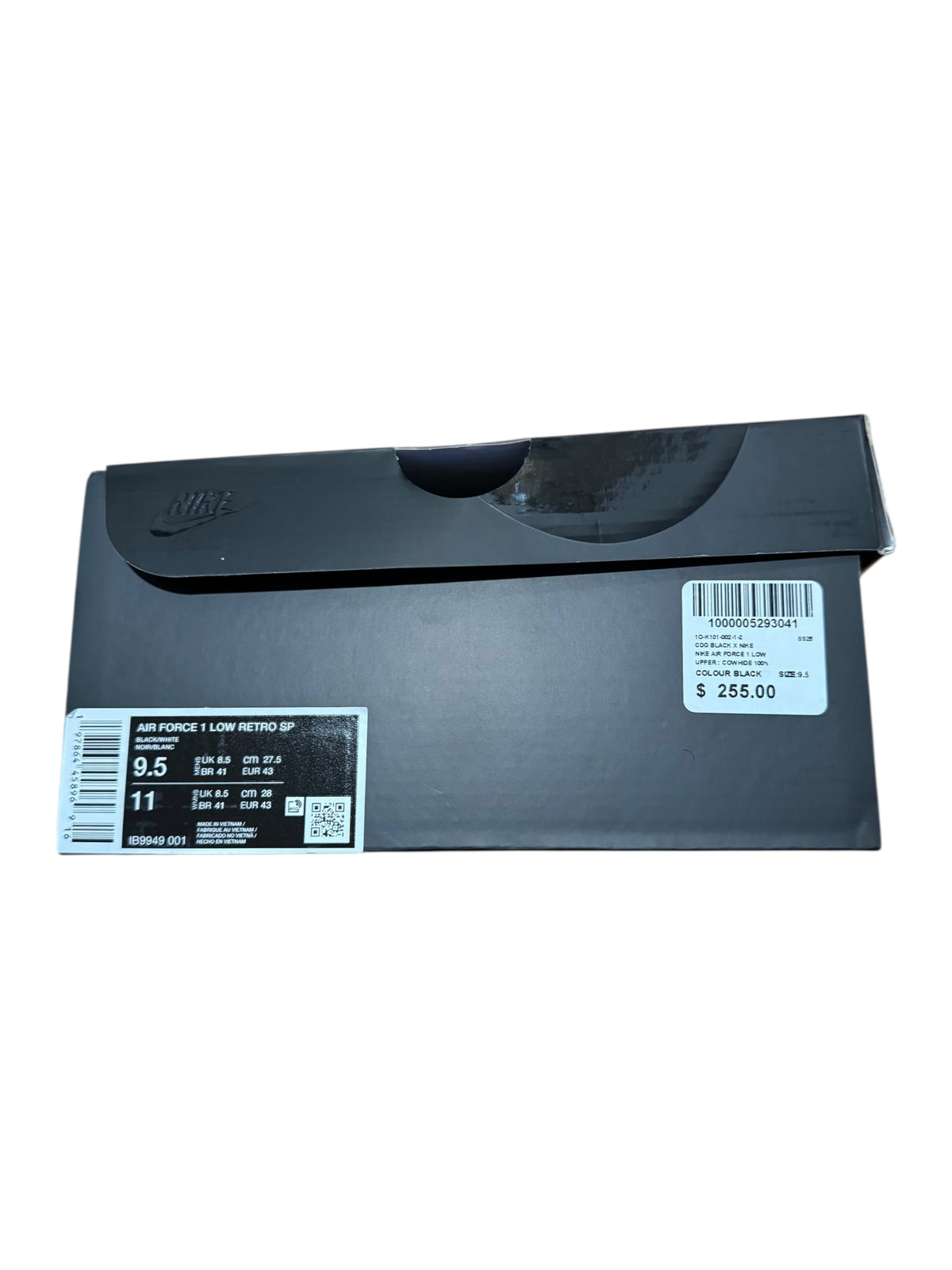 Nike Air Force 1 Low Retro SP BLACK Comme des Garçons Black