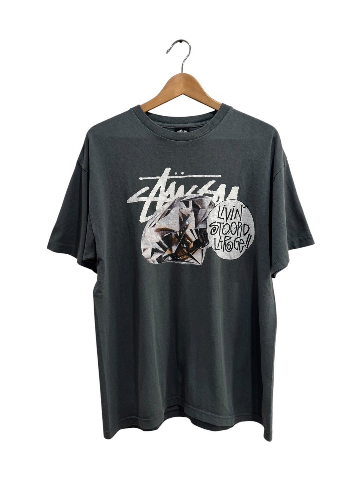 Stussy Livin Stoopid Large Tee Grey