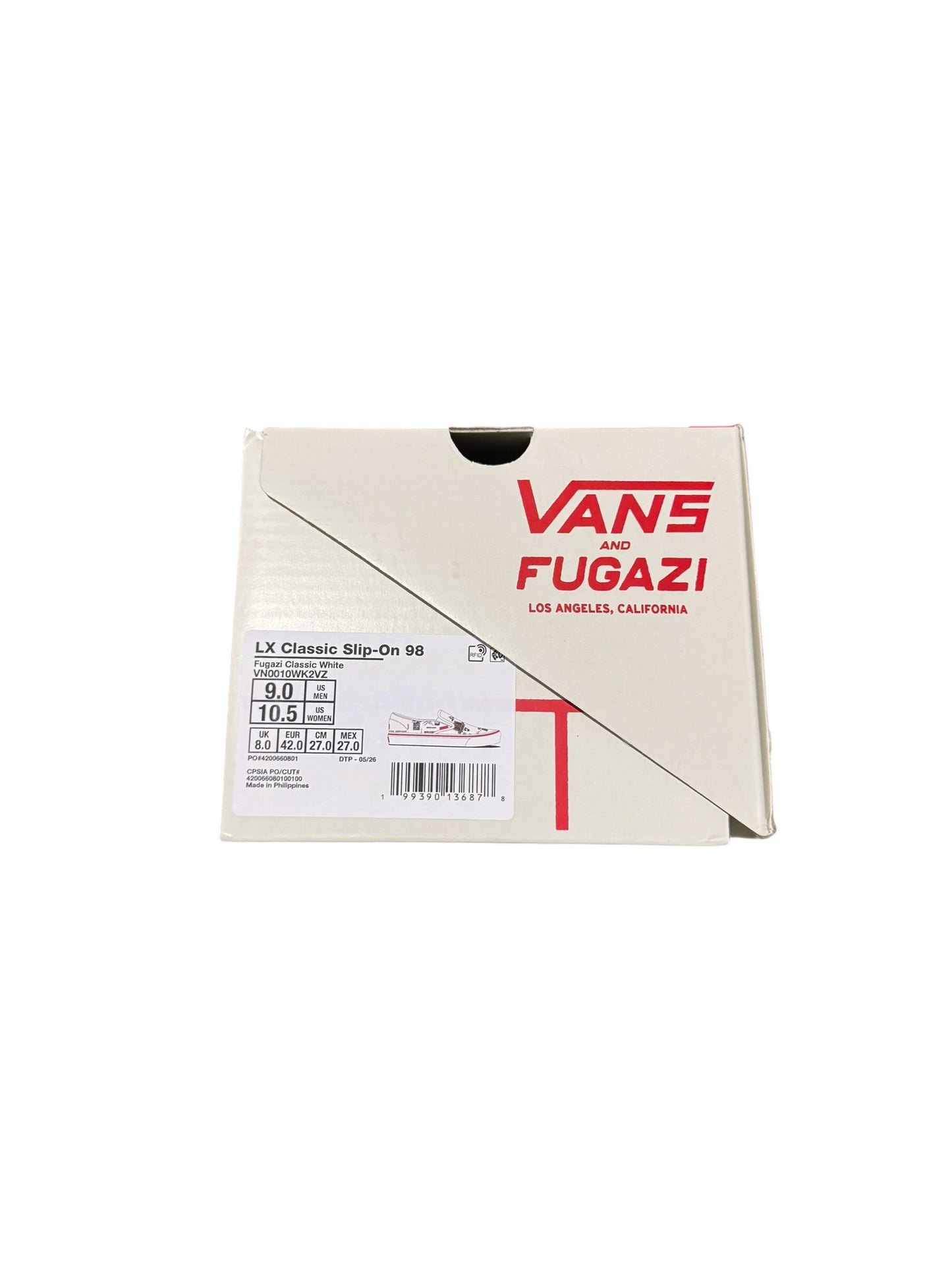 Vans x Fugazi LX Classic Slip On 98 Consumer Model Fully Loaded