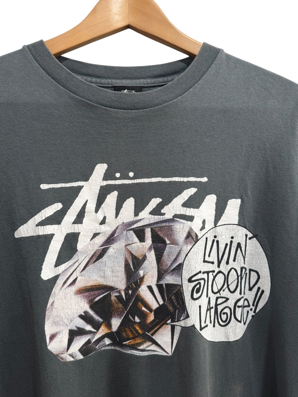 Stussy Livin Stoopid Large Tee Grey