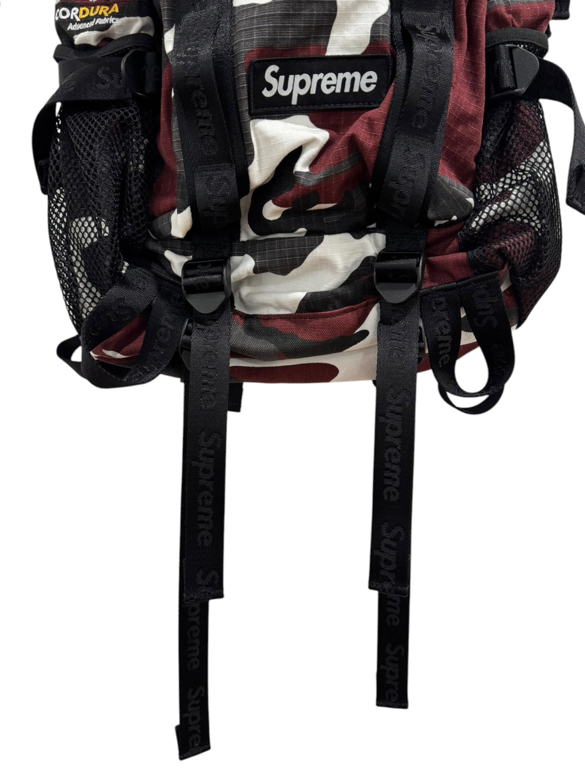 Supreme Logo Backpack SS26 Red Camo