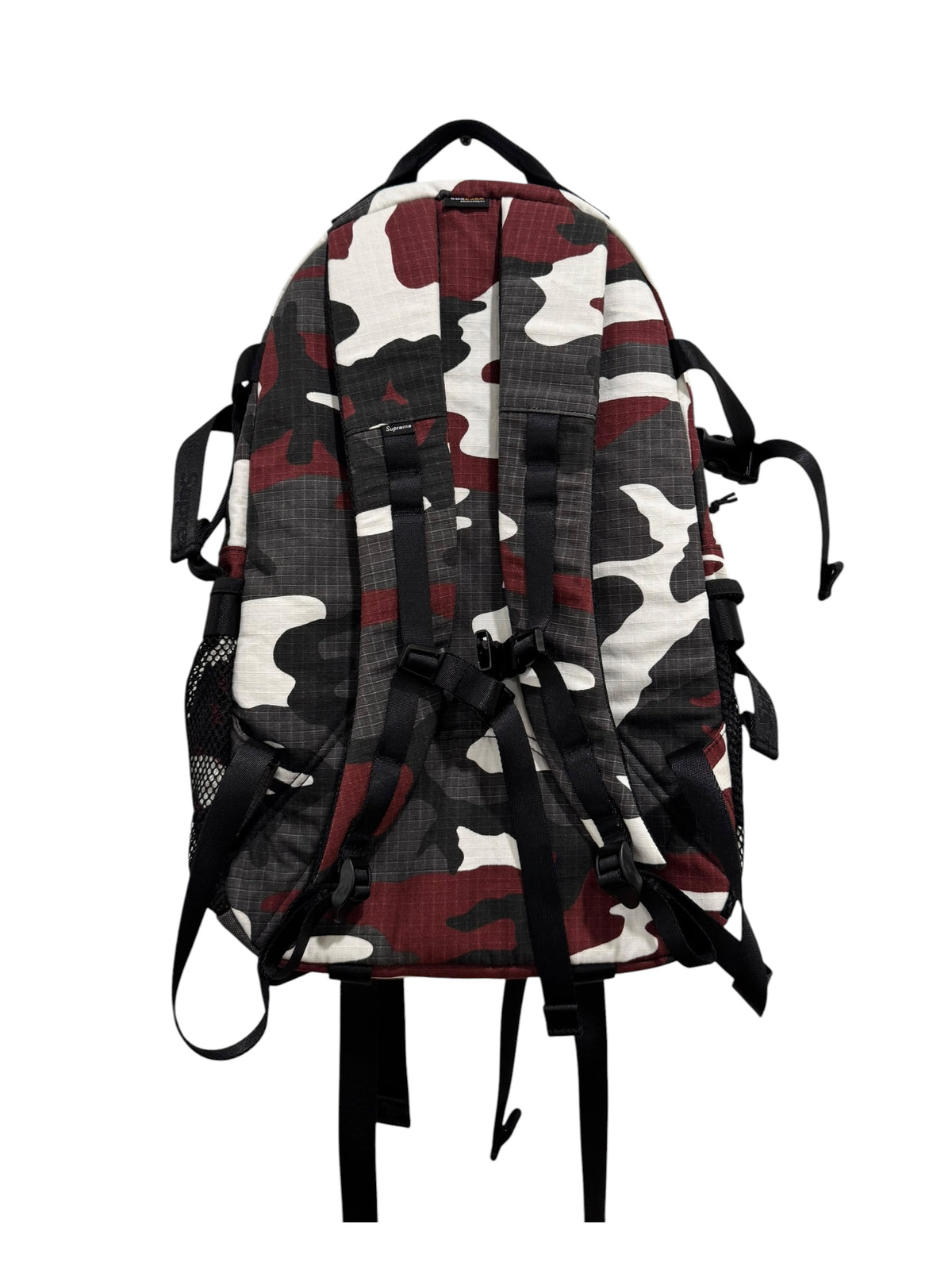 Supreme Logo Backpack SS26 Red Camo
