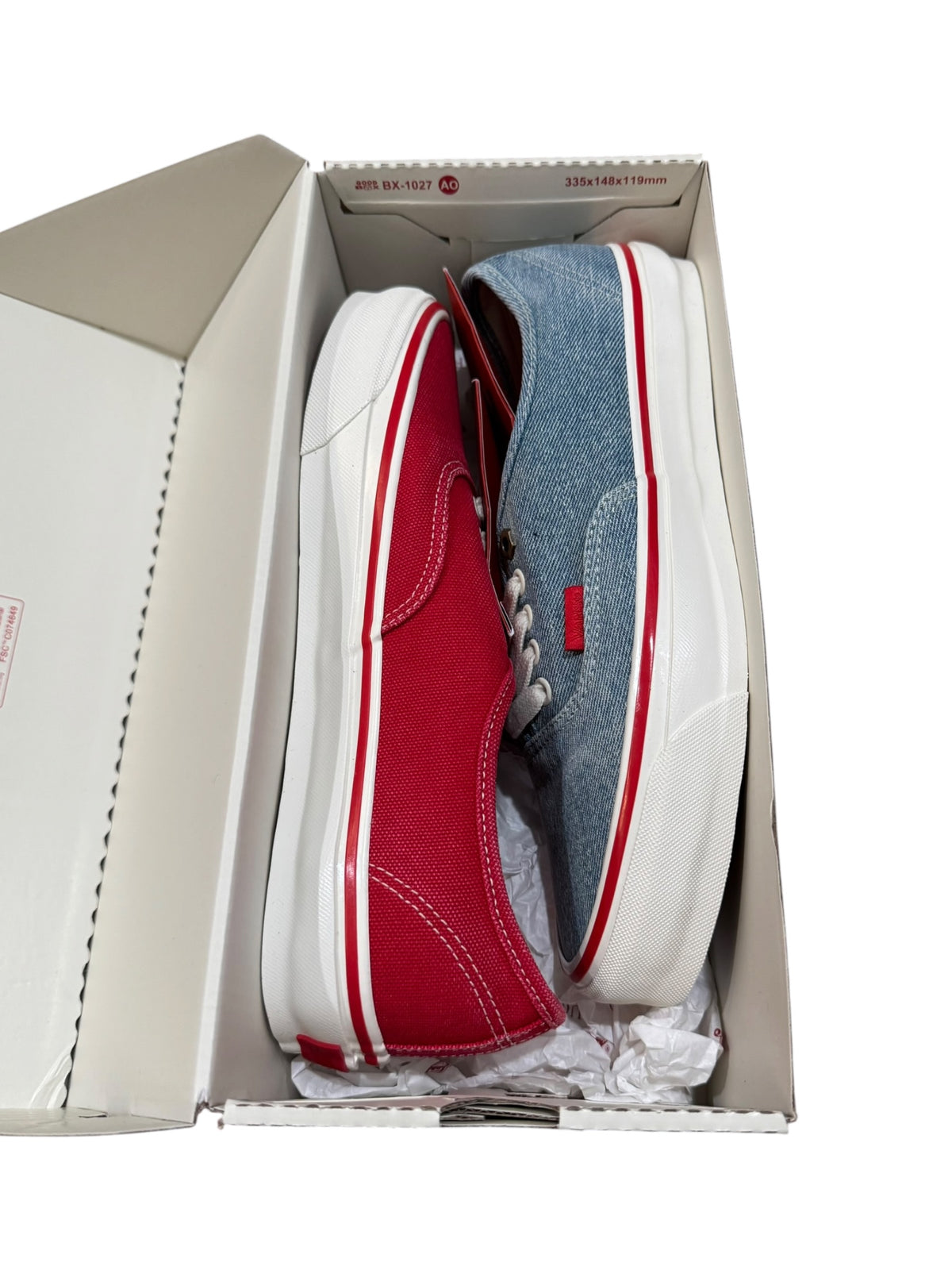 Vans x Fugazi LX Authentic 44 Red Denim Blue