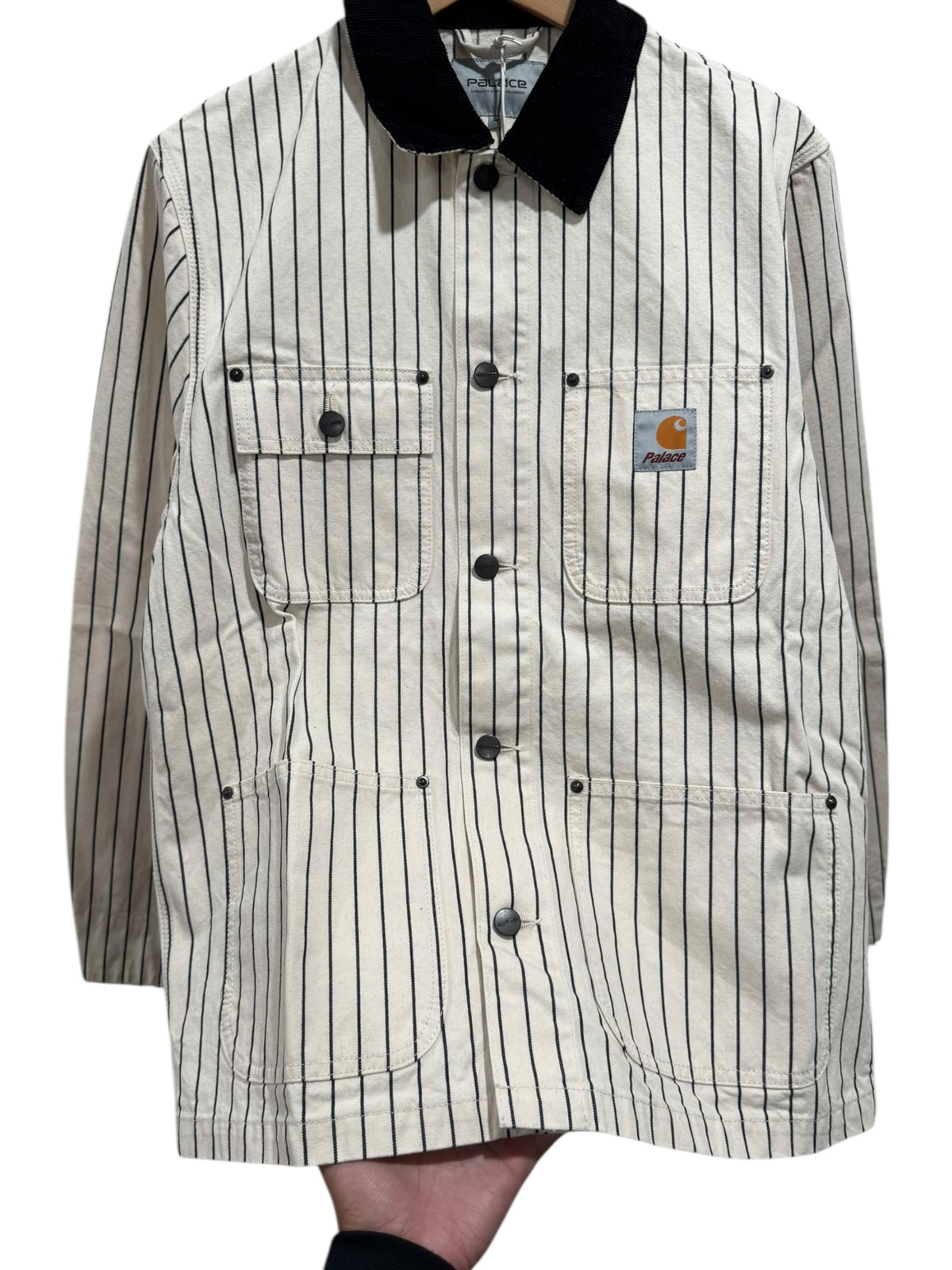 Palace x Carhartt WIP Michigan Coat Hickory Wax Black