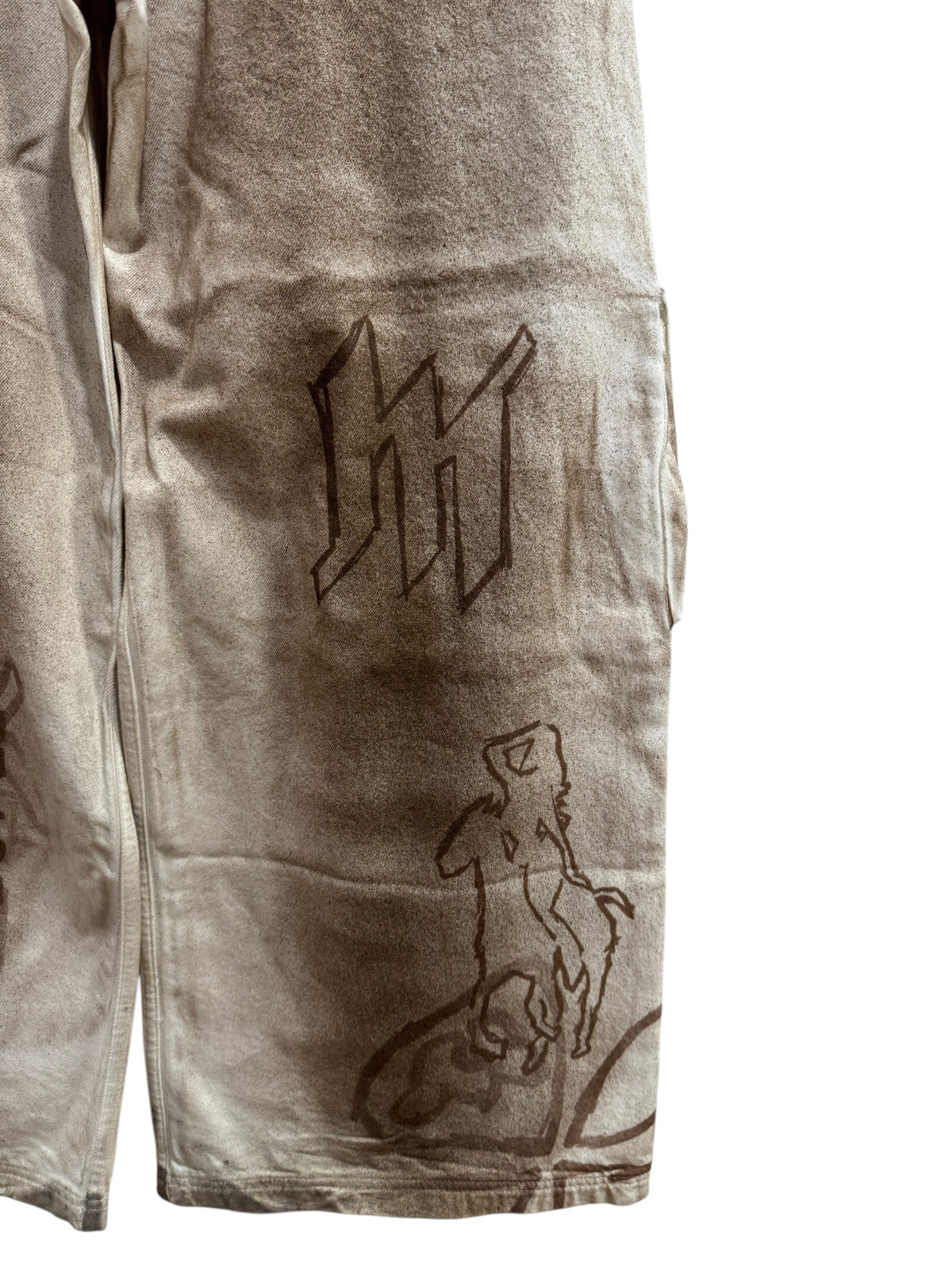 Mowalola x Travis Scott Cactus Jack Logo Cargo Pants Ash