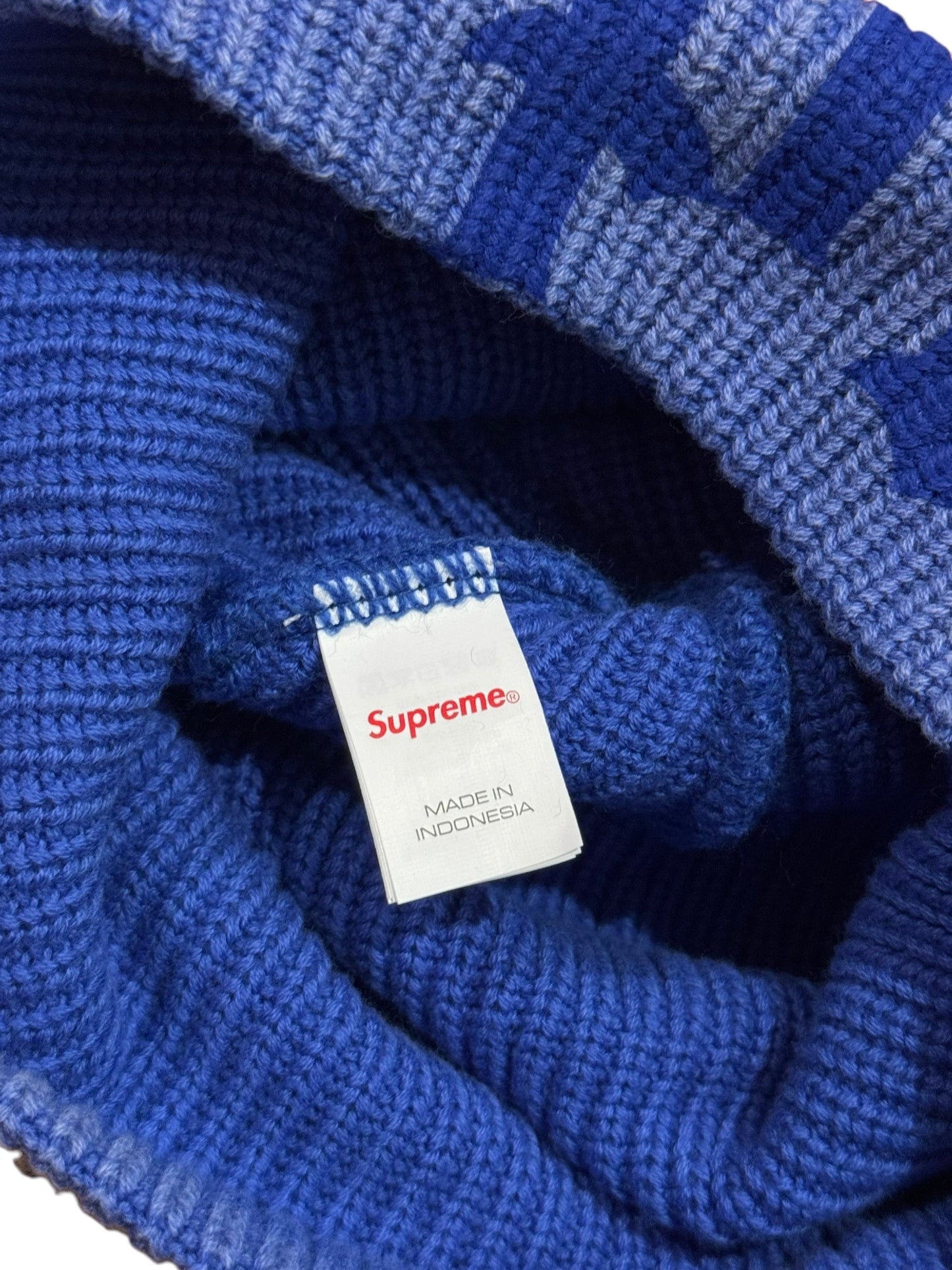 Supreme Old English Printed Beanie (SS26) Blue