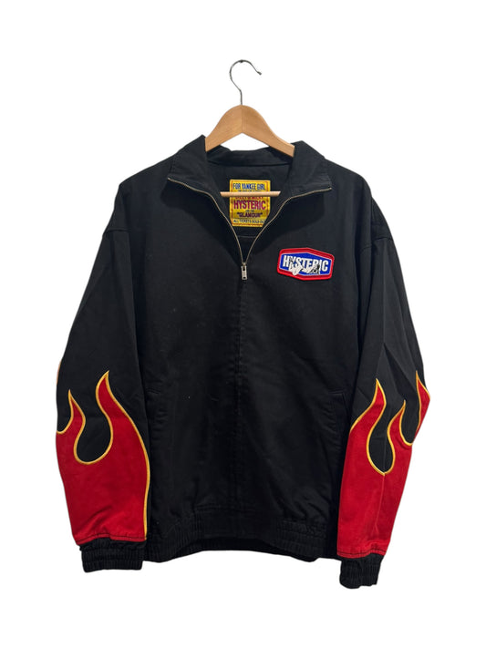 Hysteric Glamour Flame Pattern Work Jacket Black