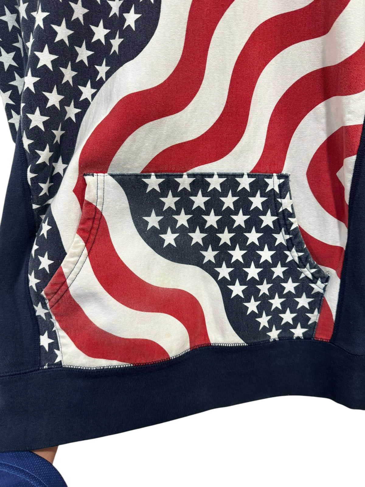 Supreme USA Flag Box Logo Hoodie White