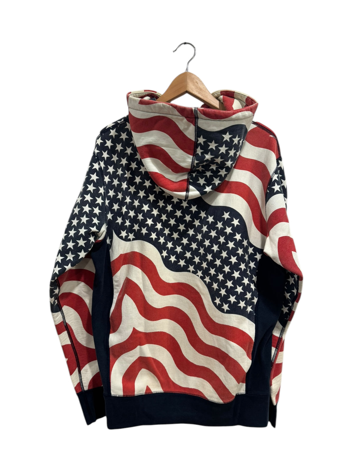 Supreme USA Flag Box Logo Hoodie White