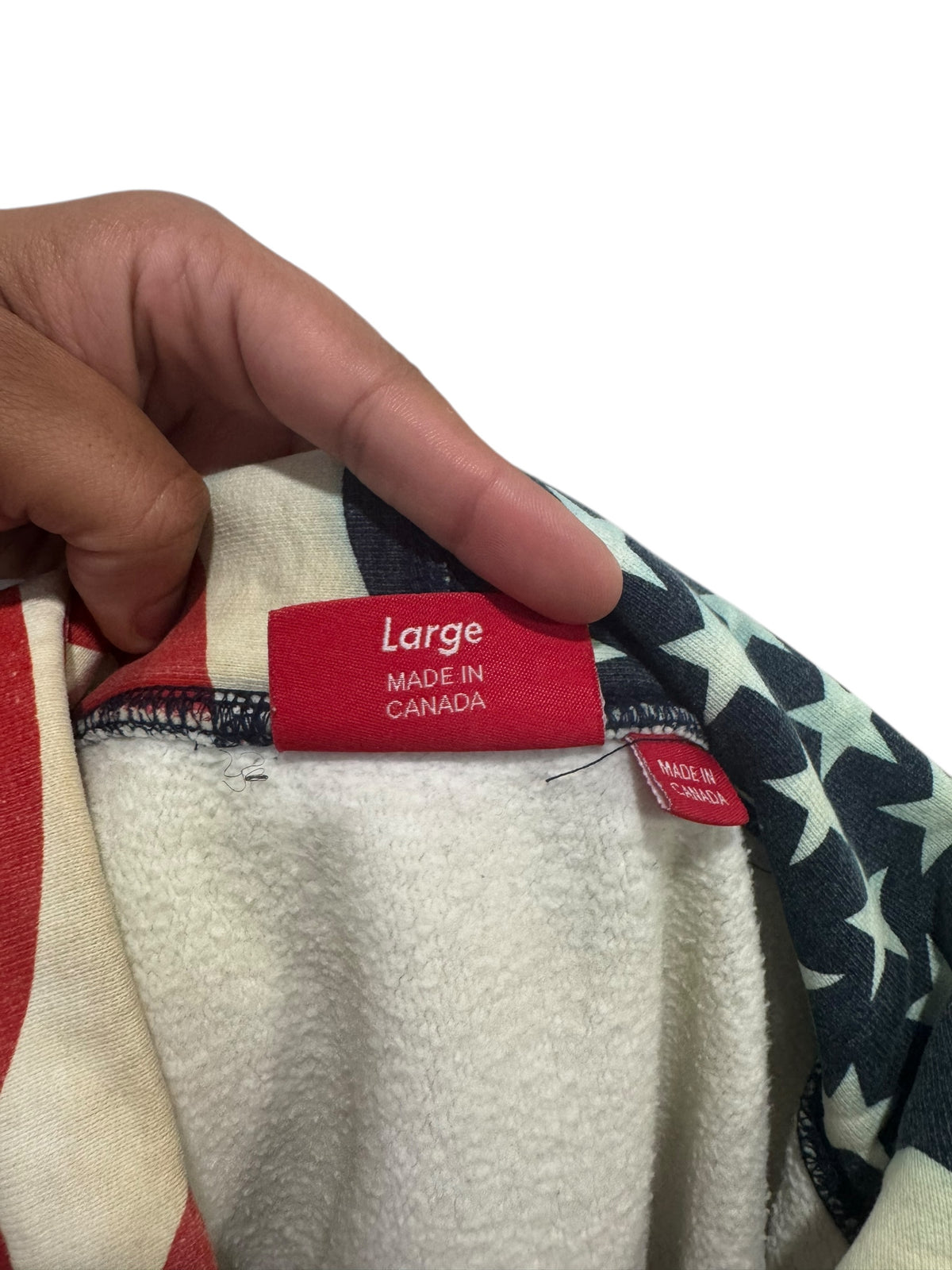 Supreme USA Flag Box Logo Hoodie White