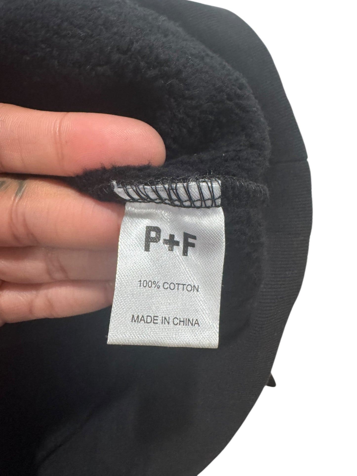 Places + Faces Angel Half Zip Crewneck Black