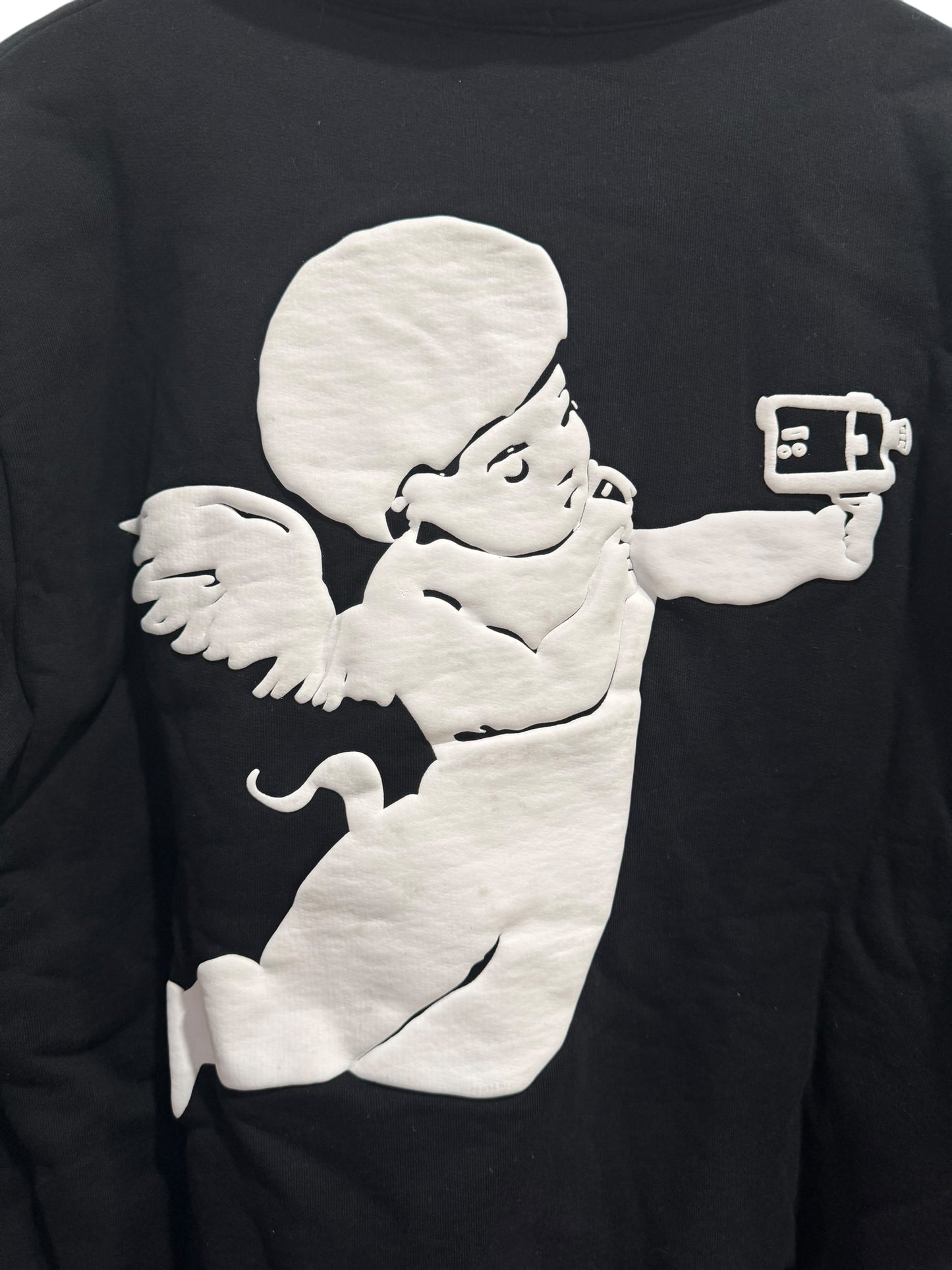 Places + Faces Angel Half Zip Crewneck Black