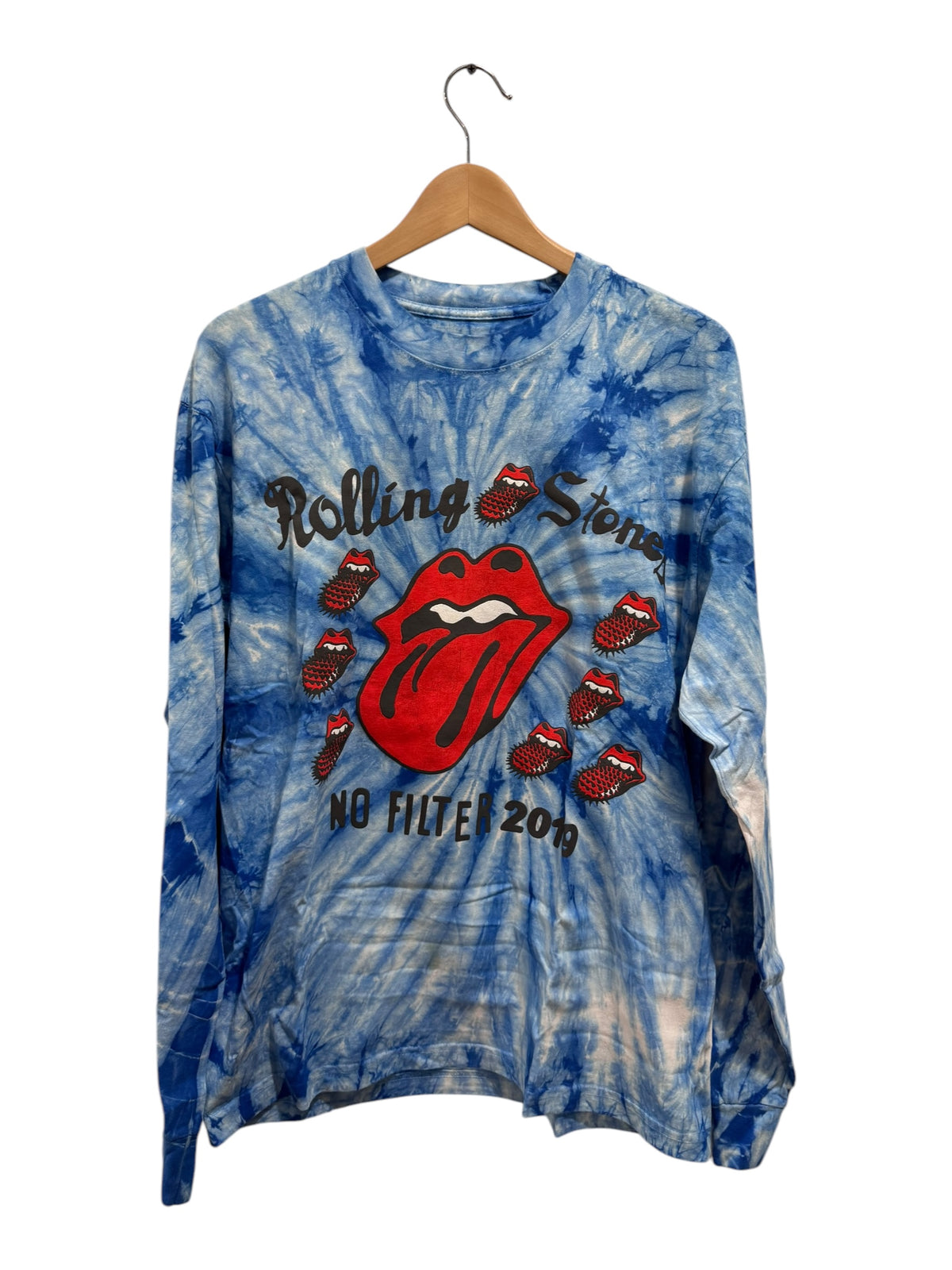 Cactus Plant Flea Market Rolling Stones No Filter Tour Tie Dye Tee Blue