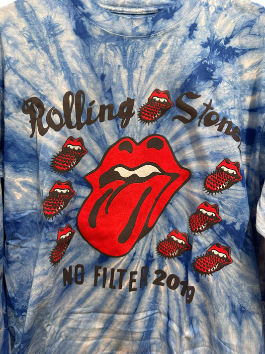 Cactus Plant Flea Market Rolling Stones No Filter Tour Tie Dye Tee Blue