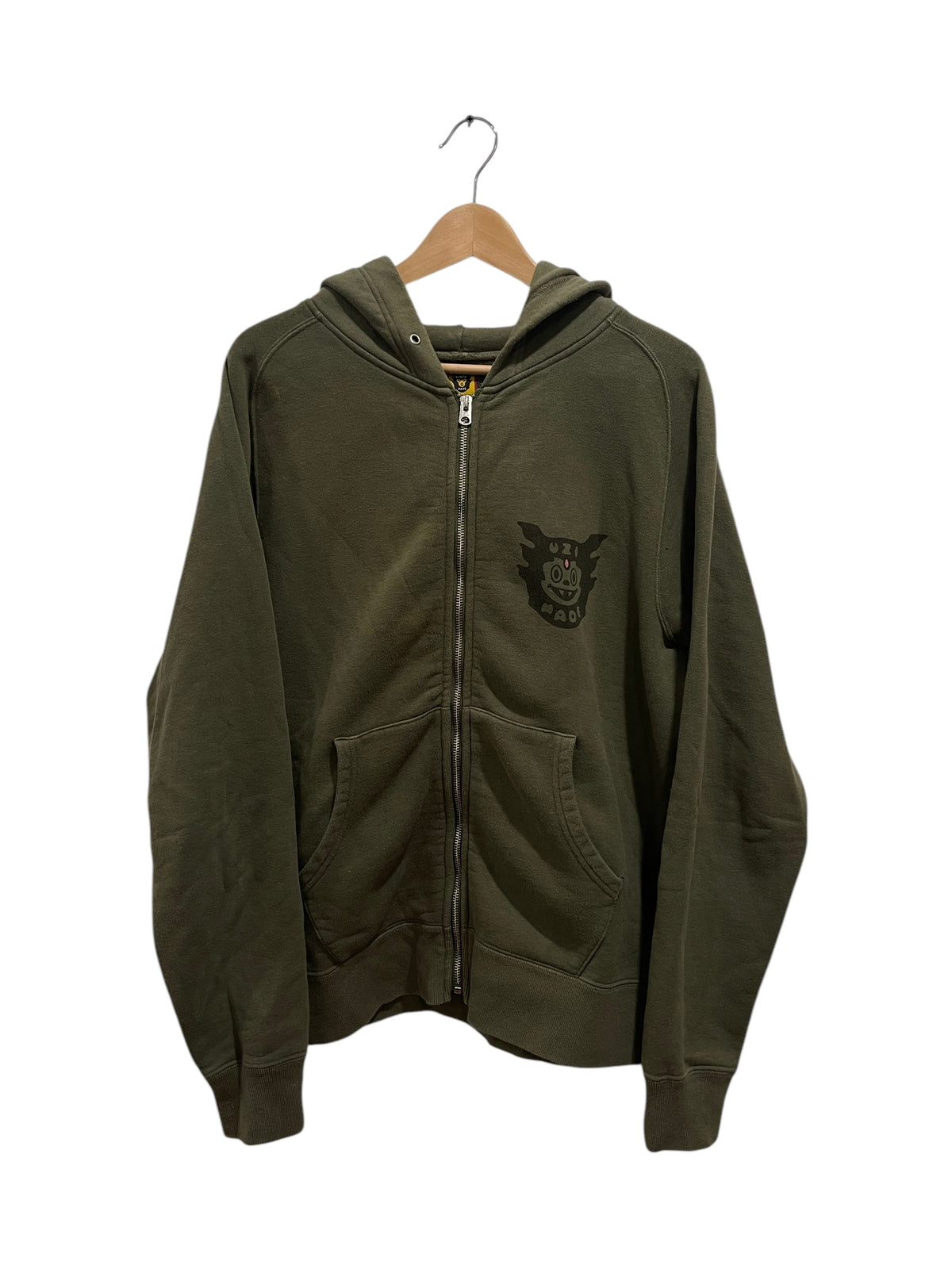 Human Made x Lil Uzi Vert Zip Up Hoodie Olive Drab