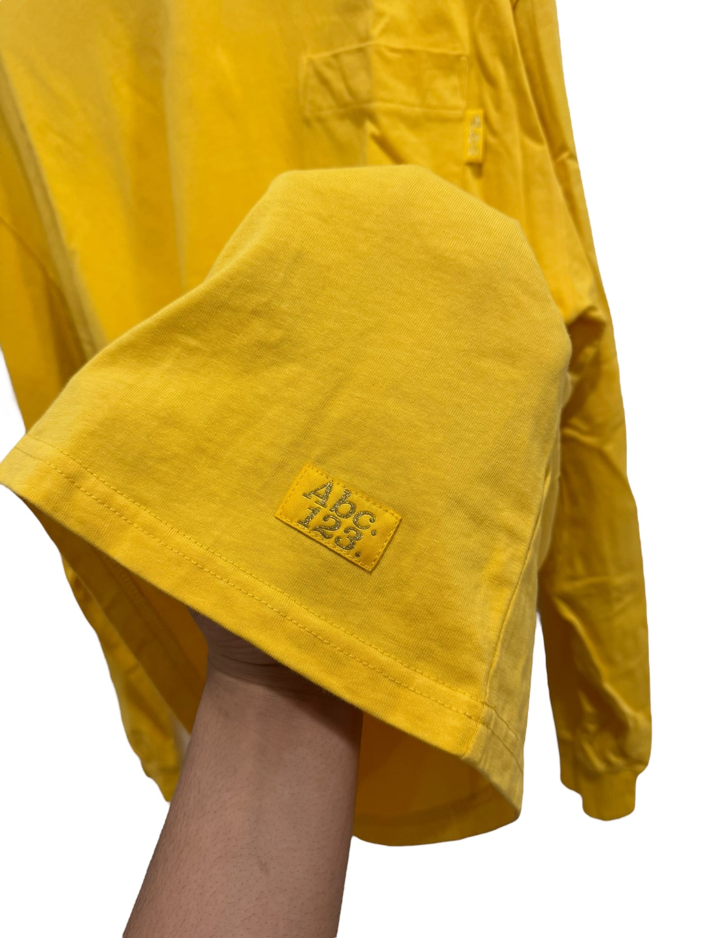 Advisory Board Crystals Pocket Long Sleeve Tee Yellow