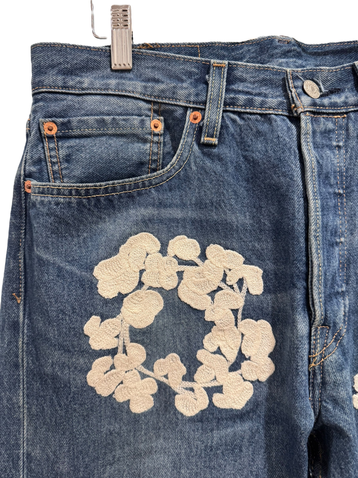 Denim Tears Chainstitch Cotton Wreath Jeans Indigo
