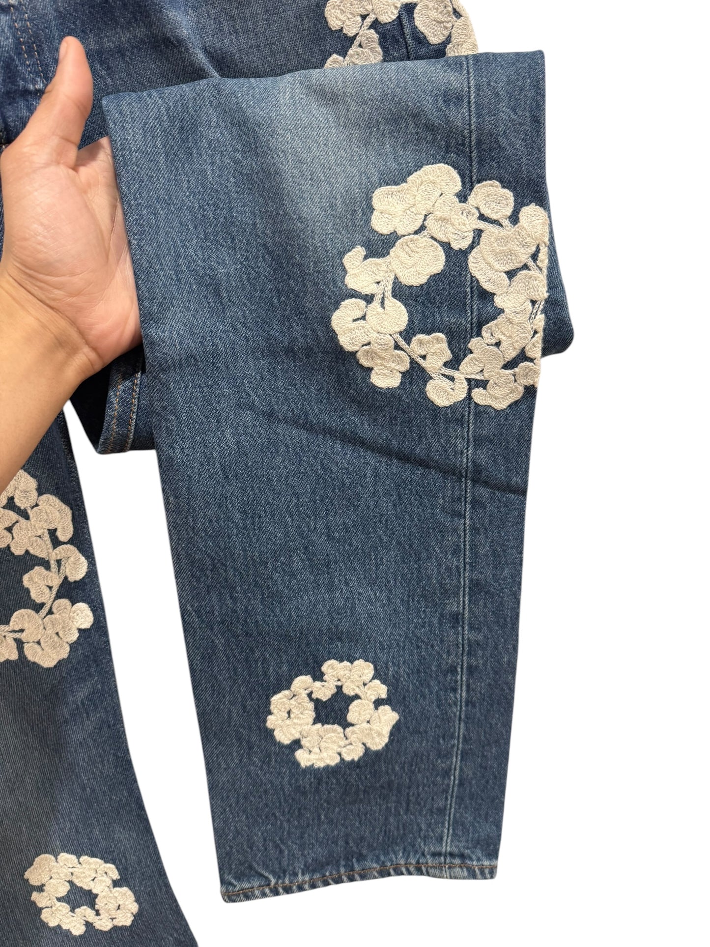 Denim Tears Chainstitch Cotton Wreath Jeans Indigo