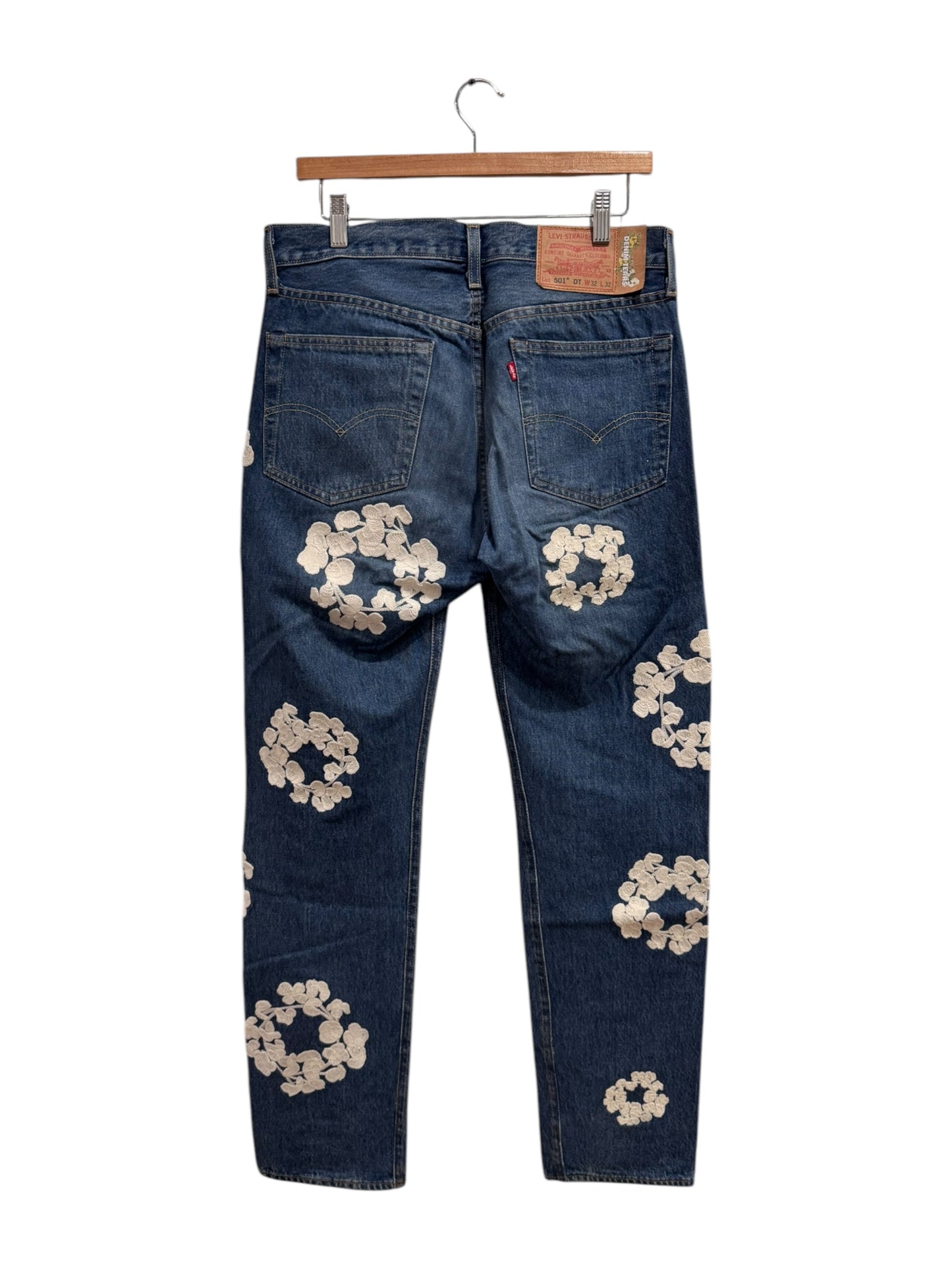 Denim Tears Chainstitch Cotton Wreath Jeans Indigo