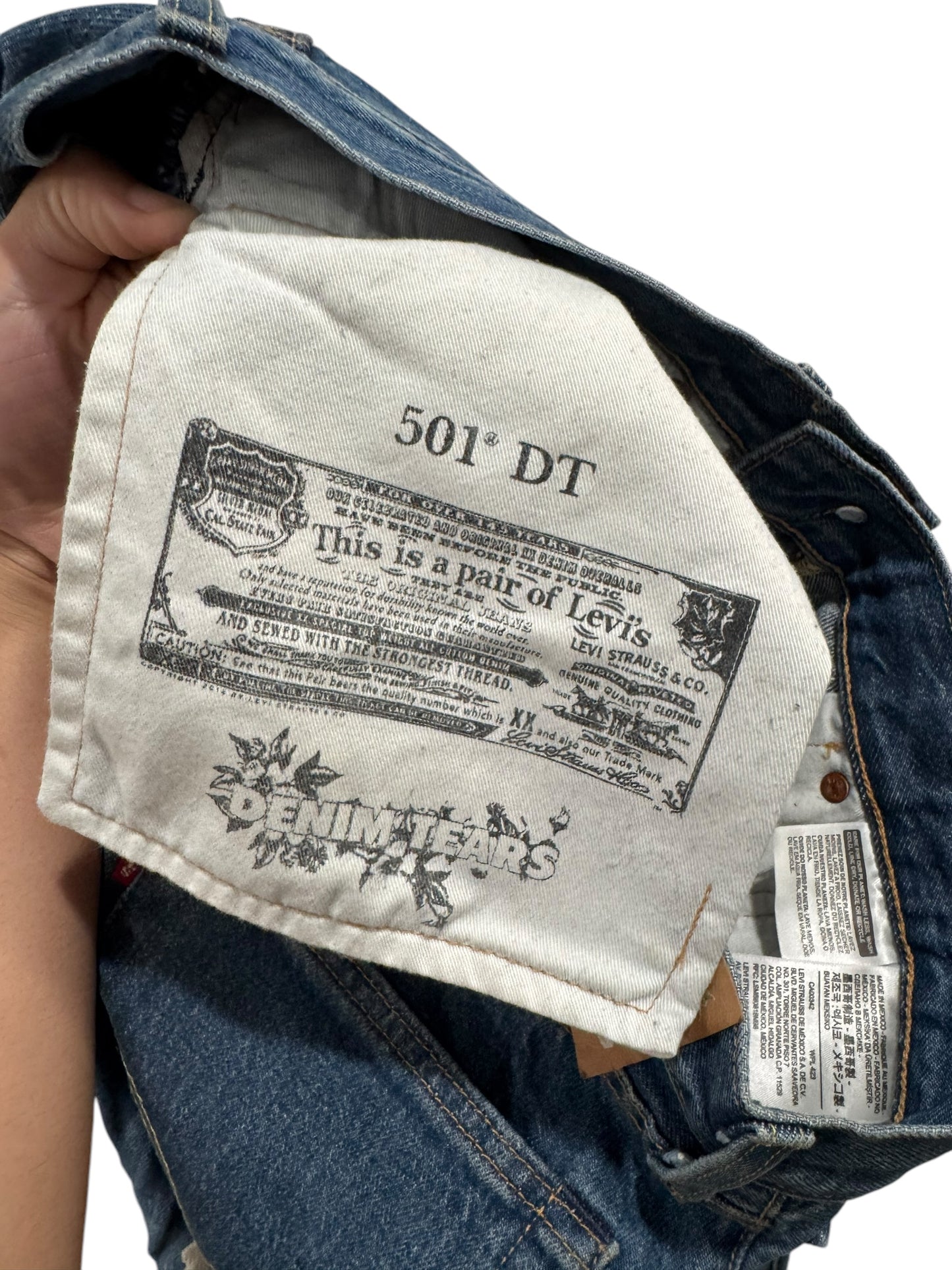 Denim Tears Chainstitch Cotton Wreath Jeans Indigo