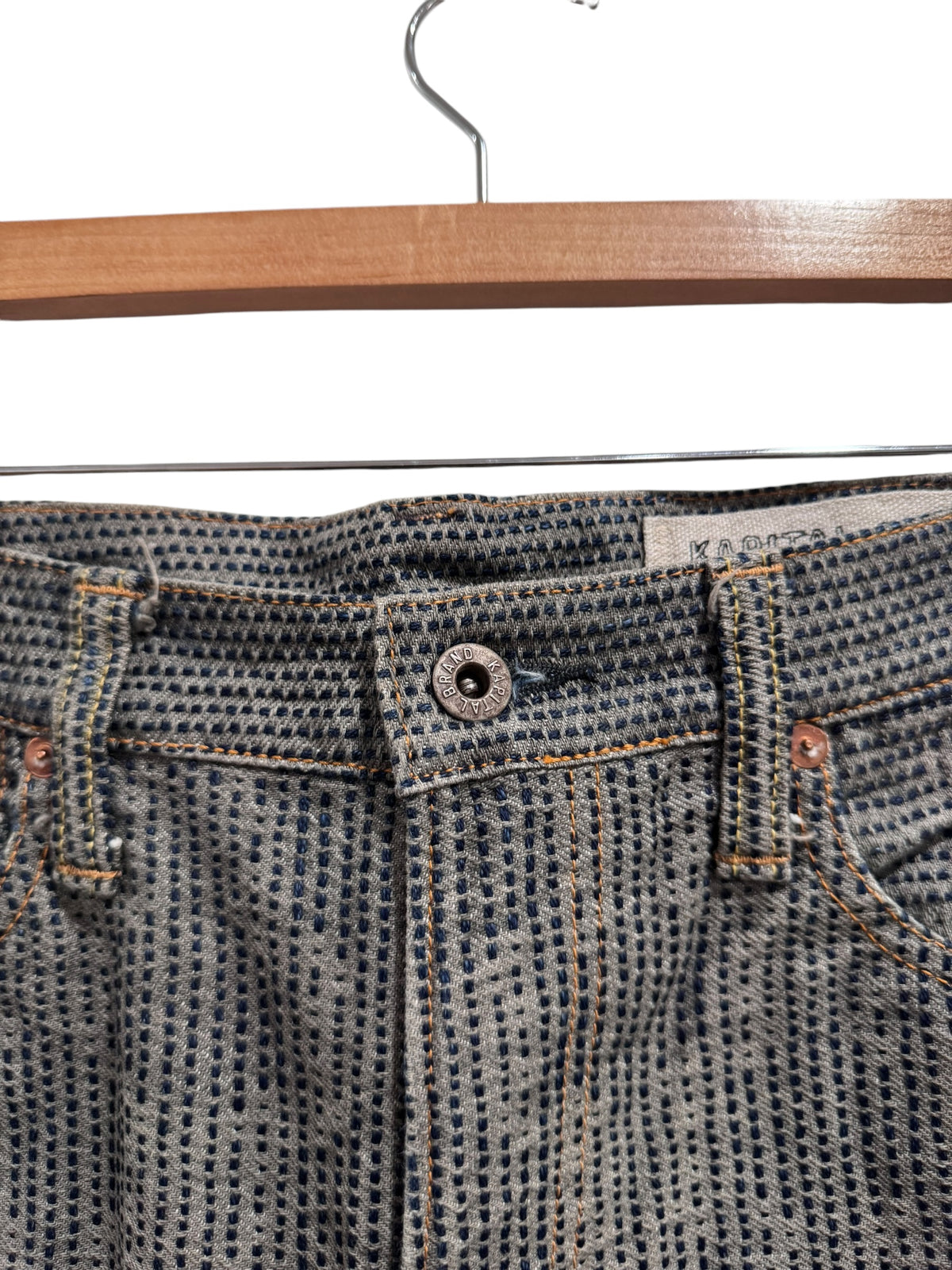 Kapital Century Denim 5P Monkey Cisco No. 7 Diamond Pattern Navy