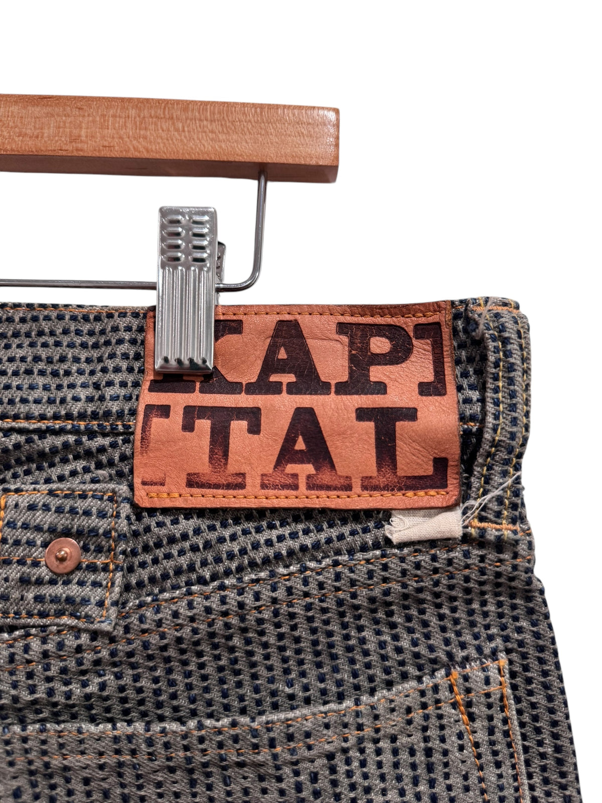 Kapital Century Denim 5P Monkey Cisco No. 7 Diamond Pattern Navy