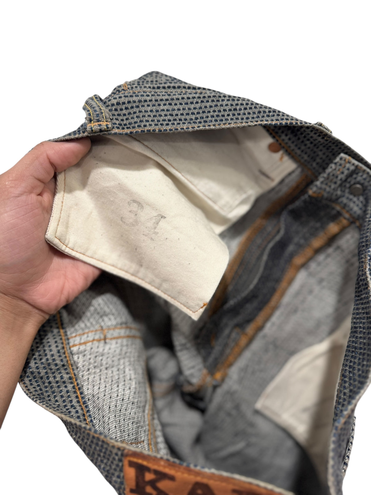 Kapital Century Denim 5P Monkey Cisco No. 7 Diamond Pattern Navy