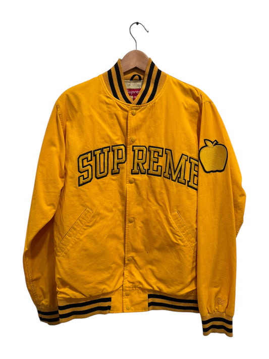Supreme Apple Varsity Jacket Yellow