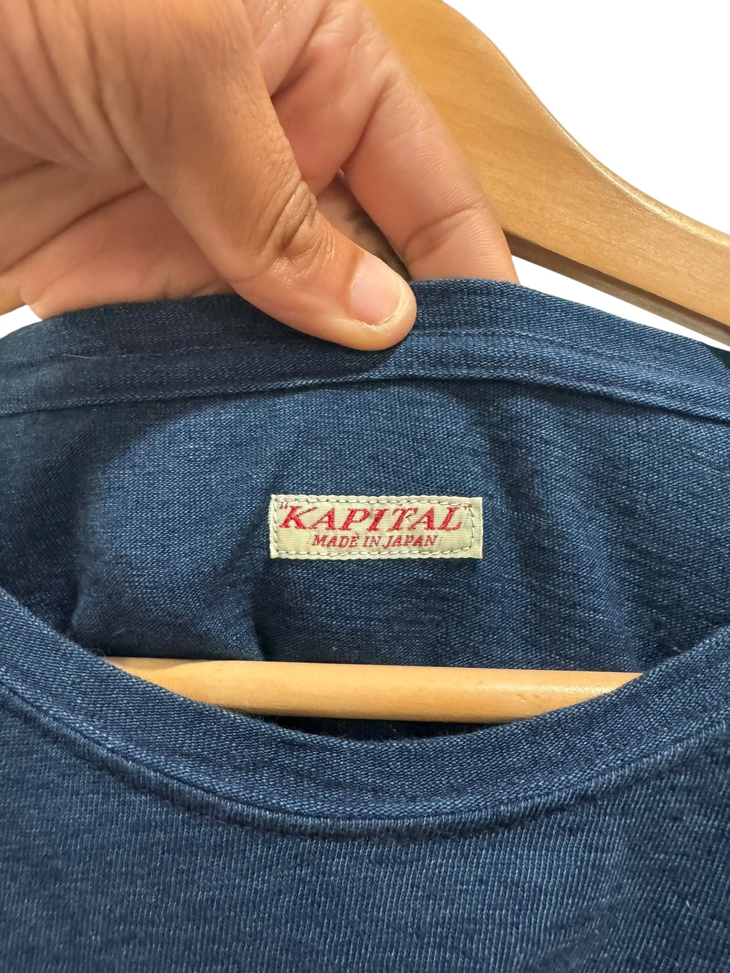 Kapital Harley Davidson Indigo Psycho Long Sleeve Tee Blue