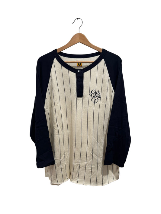 Human Made x Girls Dont Cry Baseball Tee Cream Navy