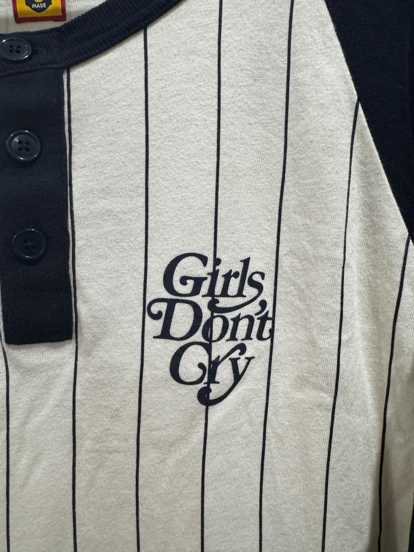 Human Made x Girls Dont Cry Baseball Tee Cream Navy