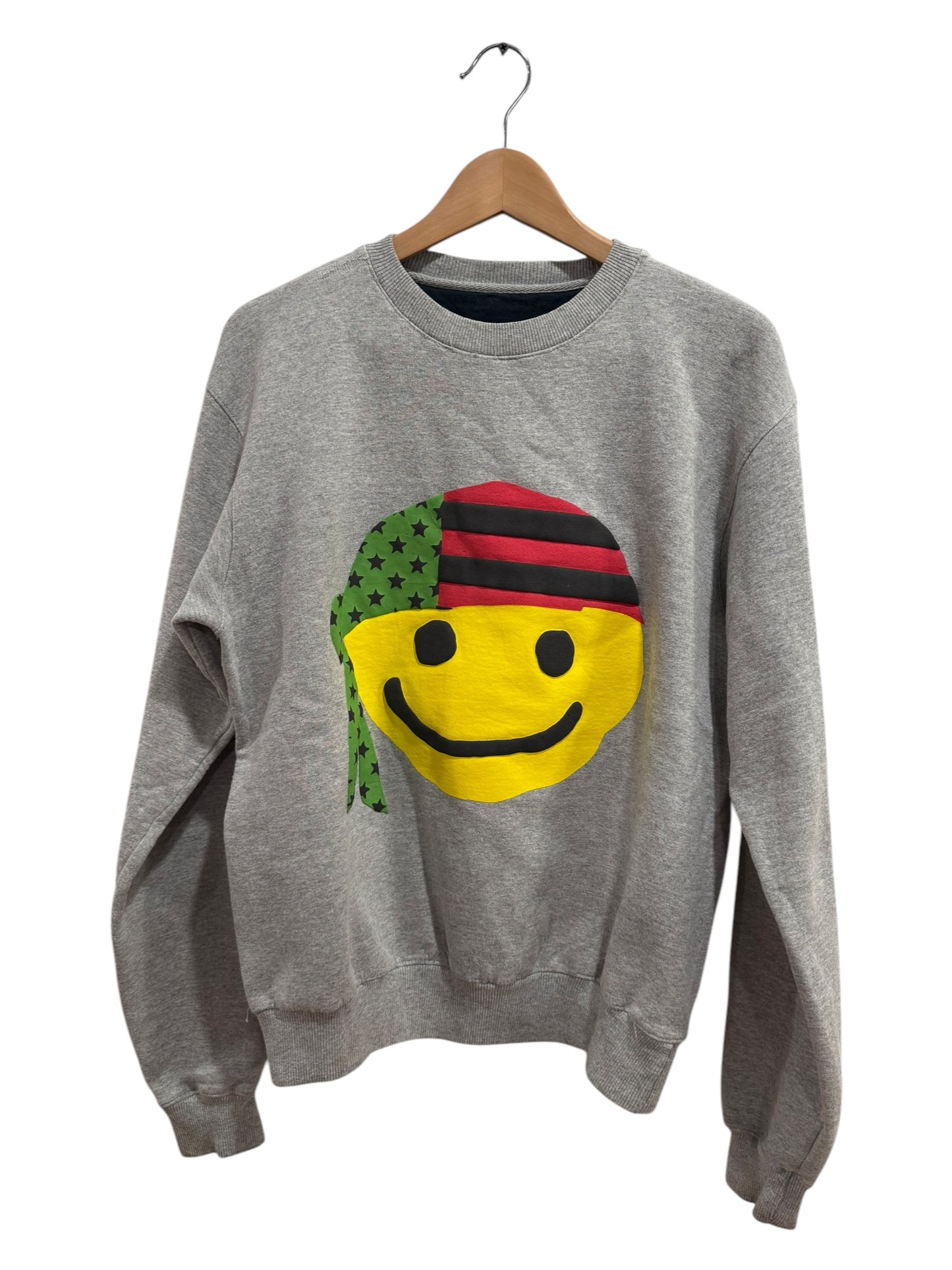 Denim Tears x Cactus Plant Flea Market Pan African Smiley Crewneck Grey