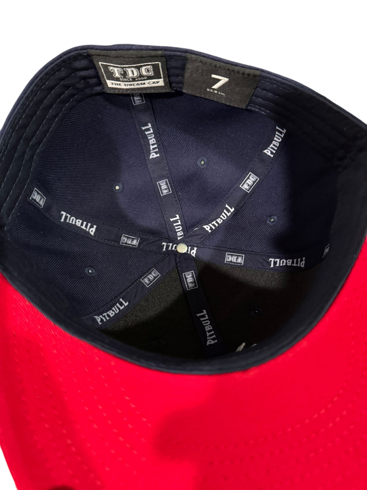 Playboi Carti YVL Fitted Hat Atlanta Navy Red