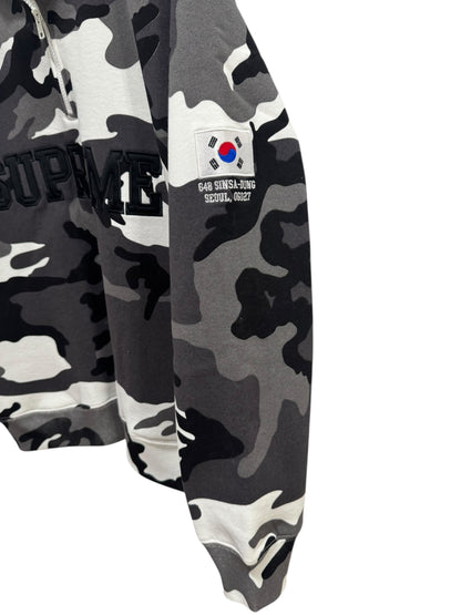 Supreme Seoul Shop Flag Half Zip Pullover Snow Camo