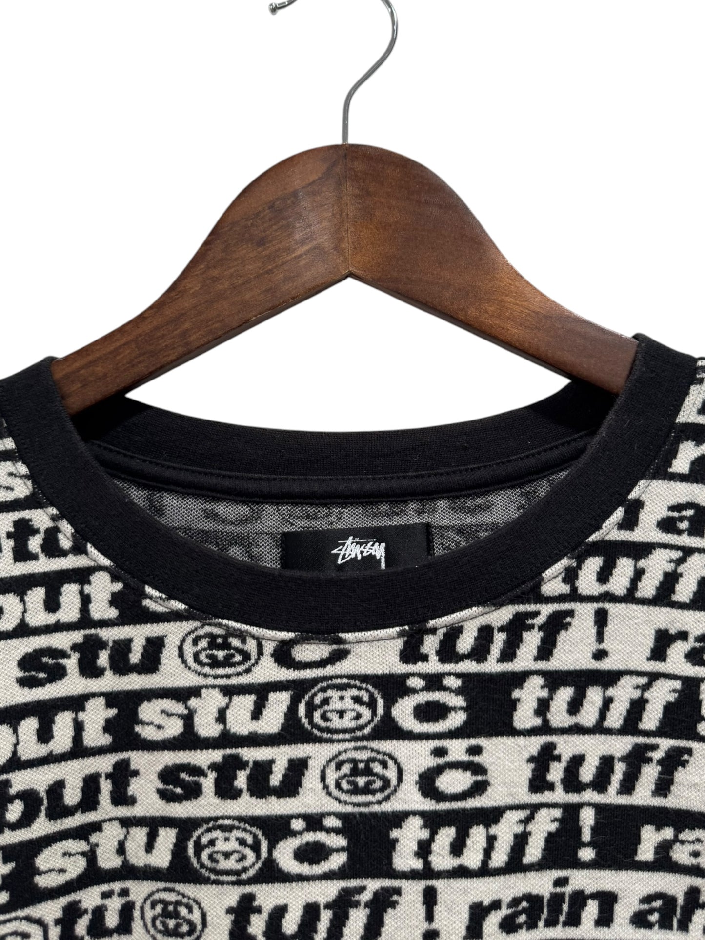 Stussy x Cactus Plant Flea Market Jacquard Tee Black White