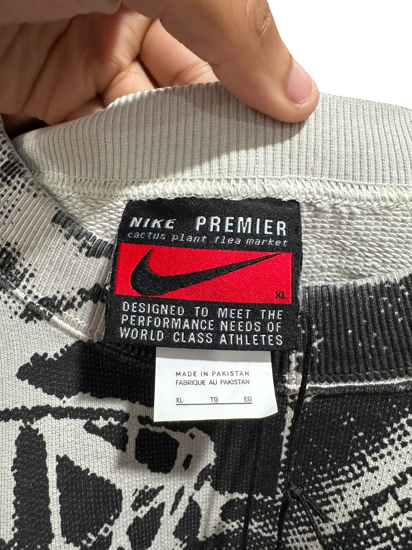 Cactus Plant Flea Market x Nike Hoops Crewneck Light Bone