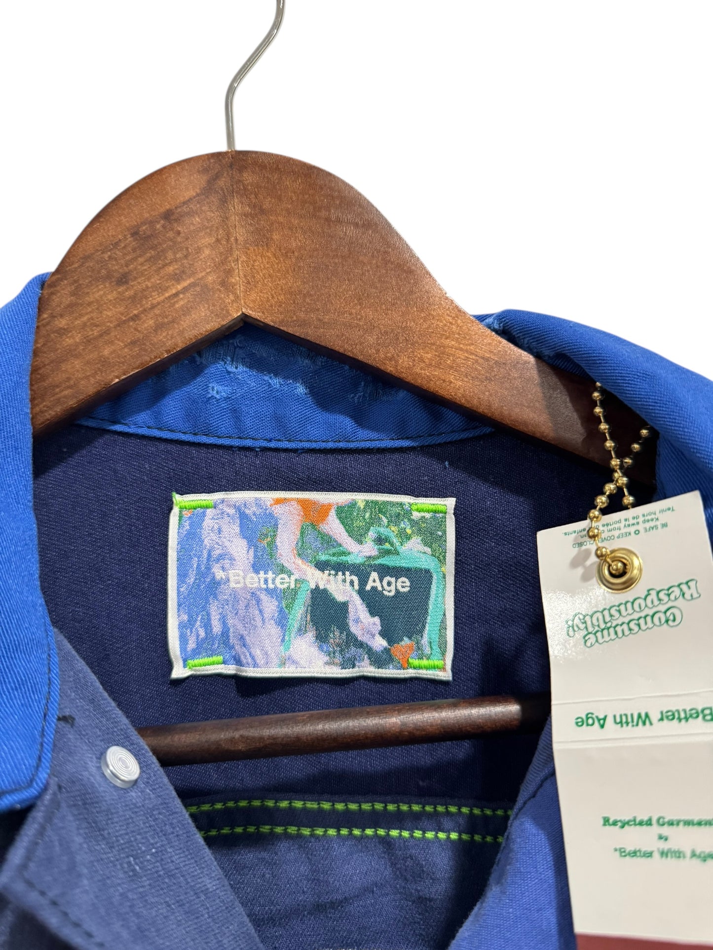 Better With Age Camion Reconstructed French Work Jacket Blue