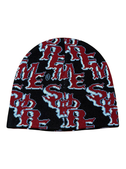 Supreme Slanted Gothic Outline Beanie Black