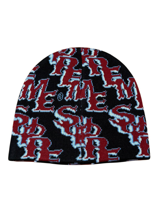 Supreme Slanted Gothic Outline Beanie Black