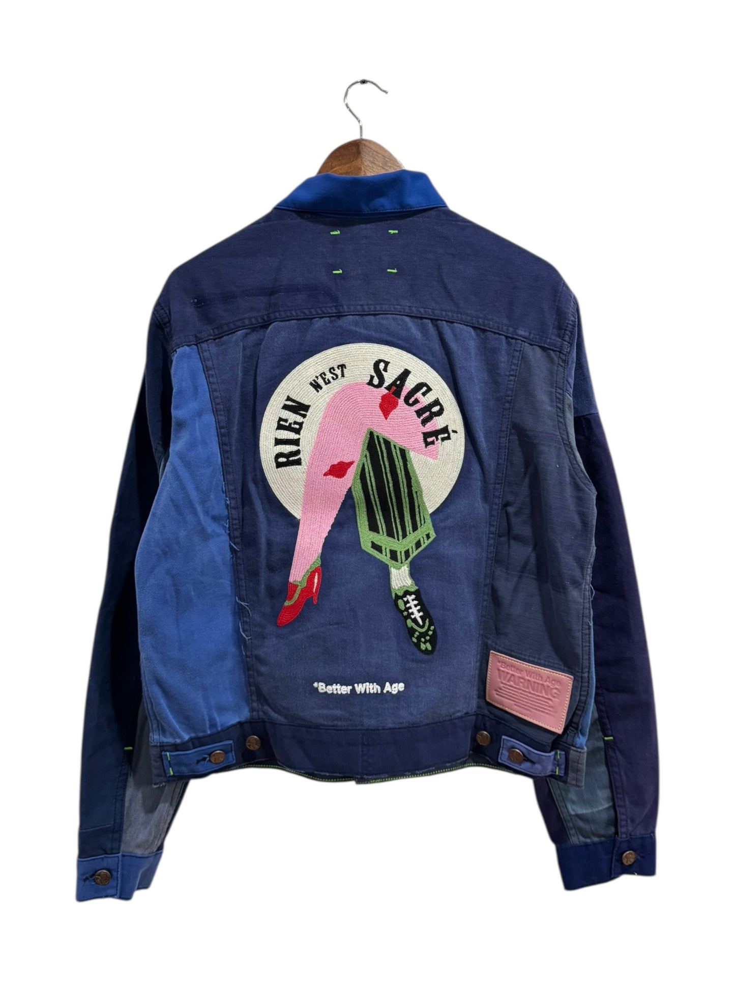 Better With Age Camion Reconstructed French Work Jacket Blue