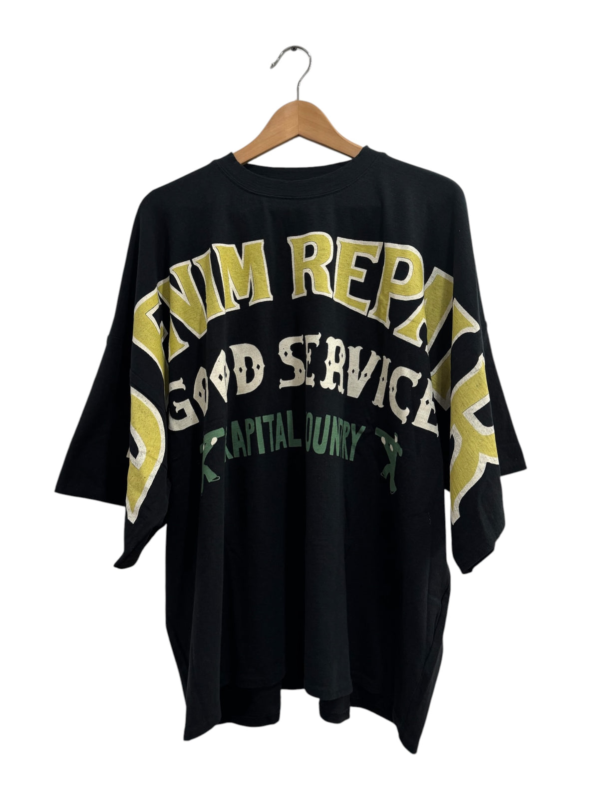 Kapital Denim Repair Huge Tee Black