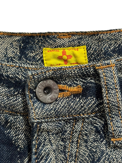 Kapital Magpie Feather Flare Jeans Dark Indigo