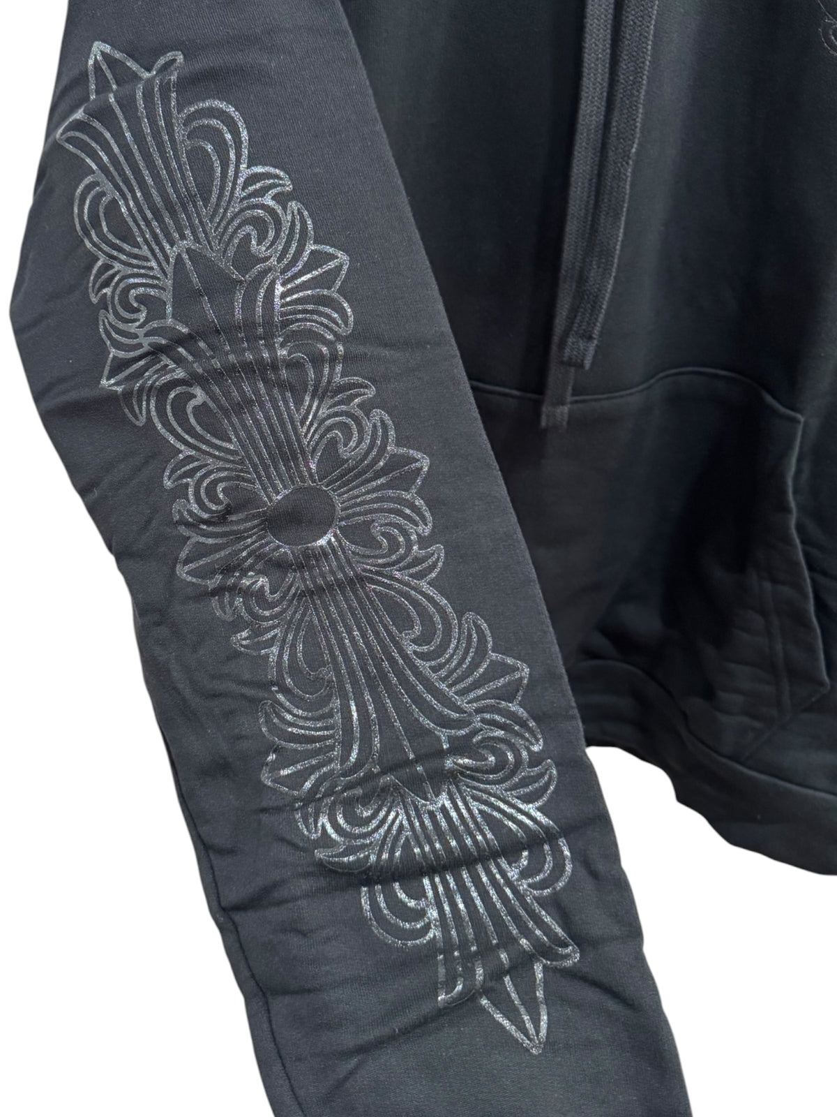 Chrome Hearts Horseshoe Floral Online Exclusive Hoodie Black Black