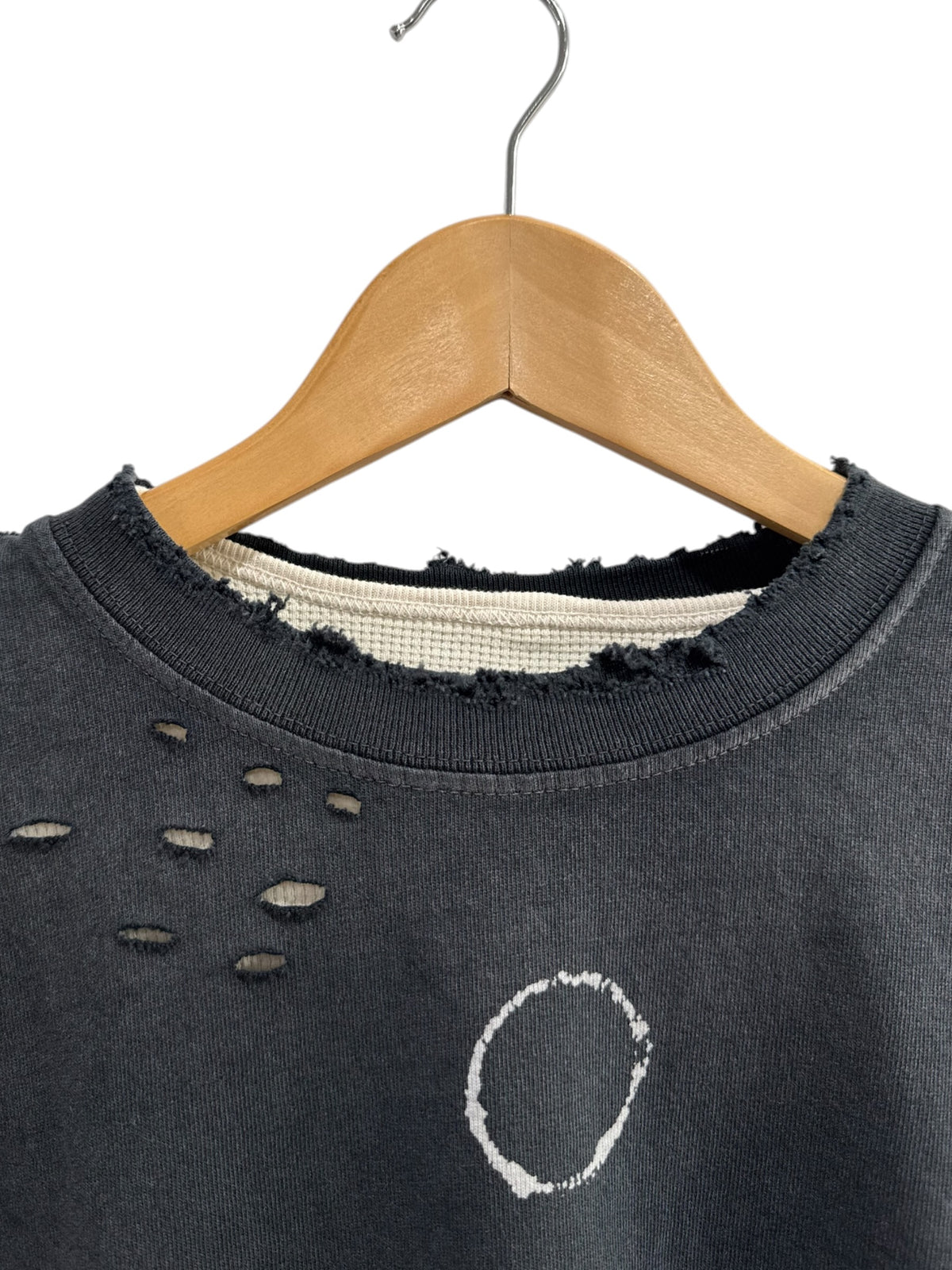 Satoshi Nakamoto Bleached Luke Thermal Tee Black White
